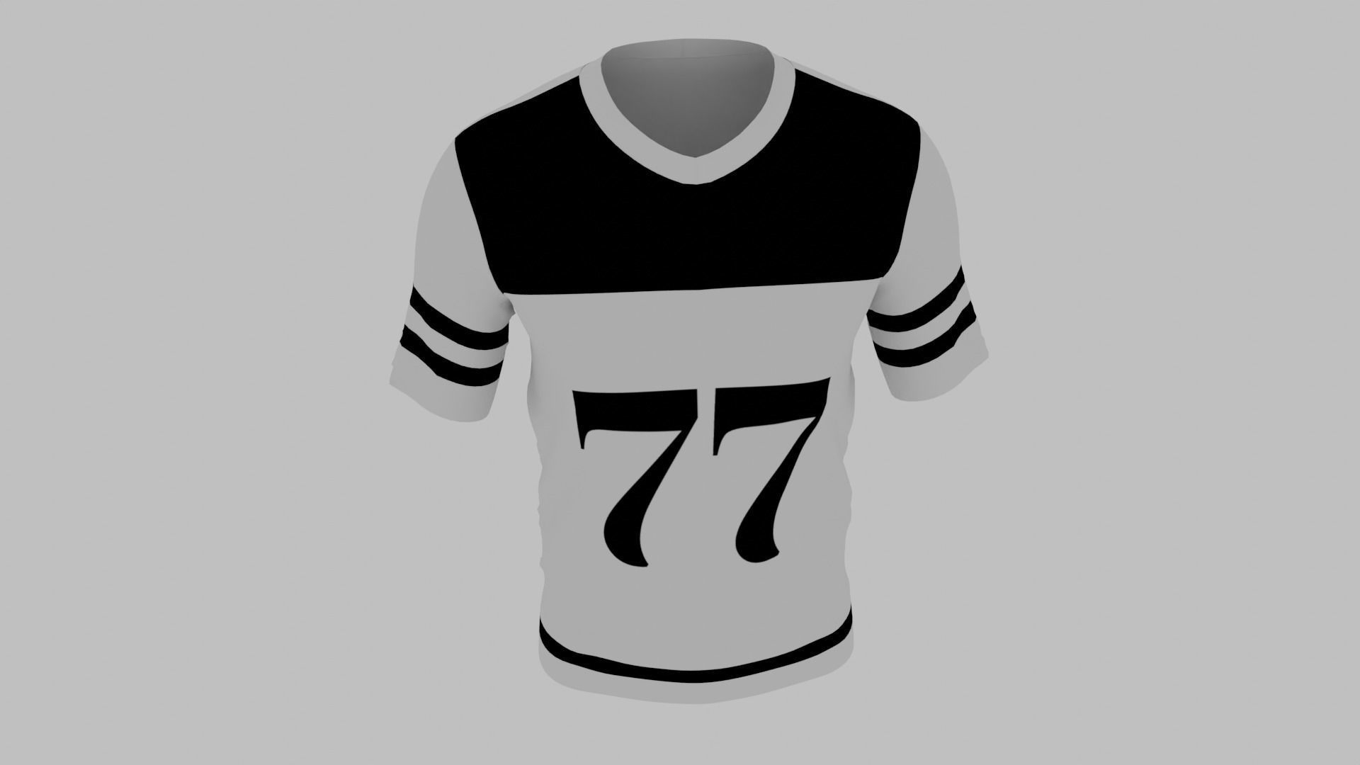 Soccer Uniform Low-poly 3D model_8