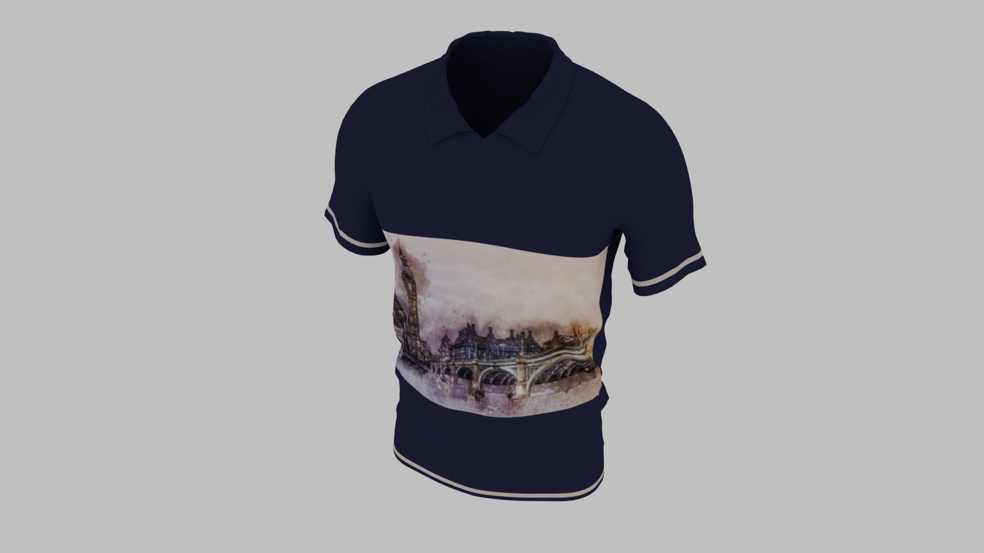 T-shirt Low-poly 3D model_7