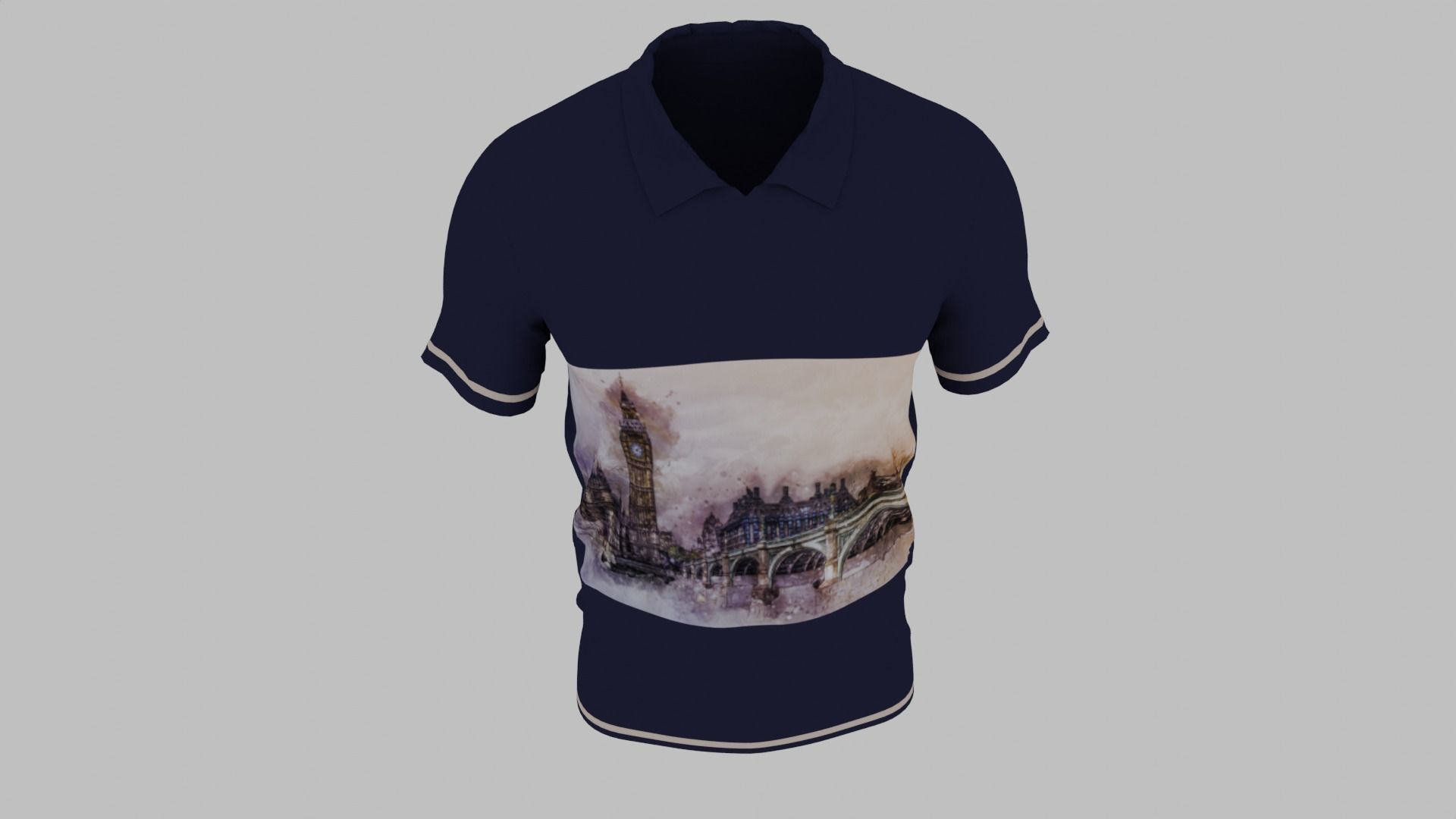 T-shirt Low-poly 3D model_8