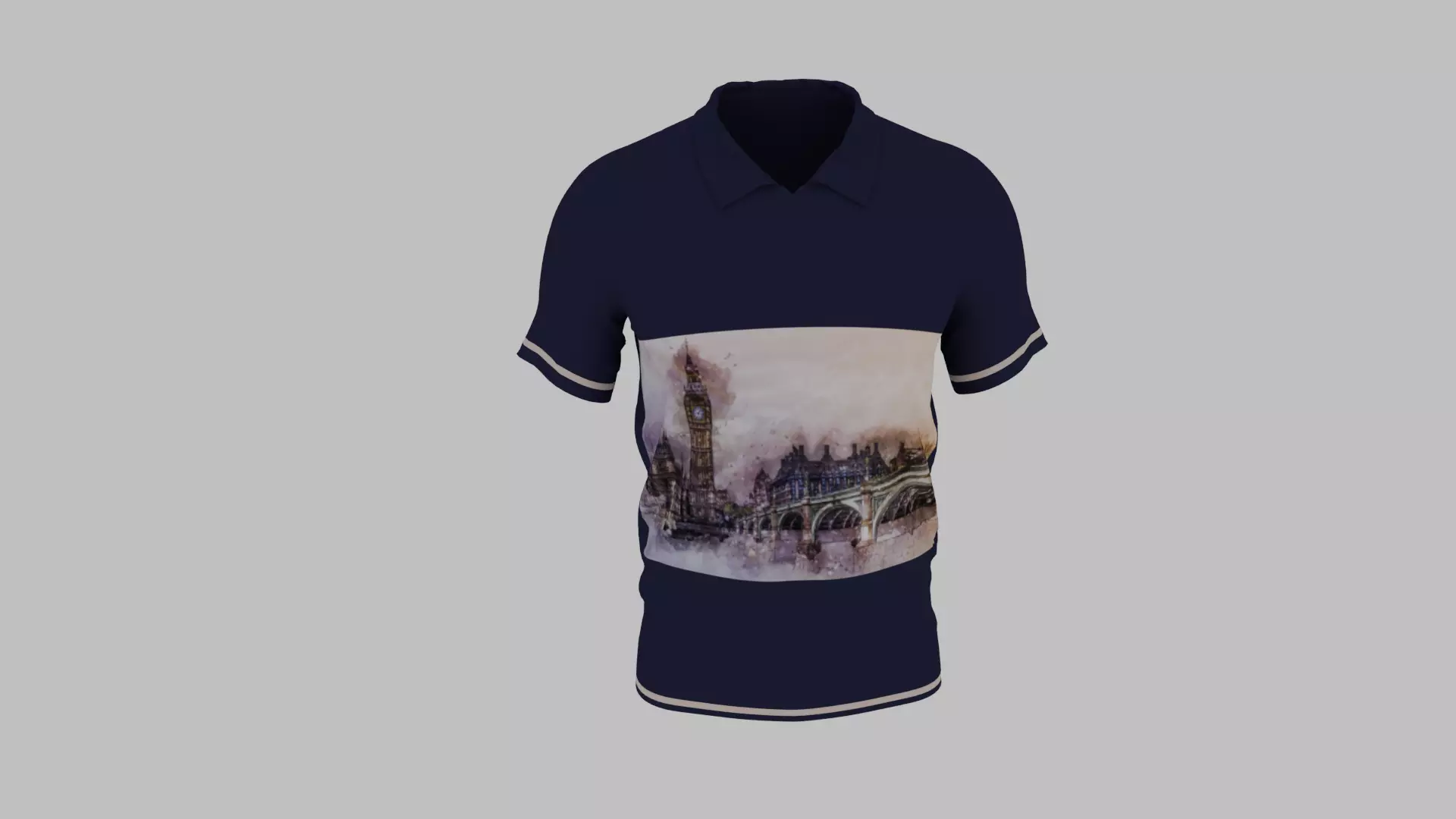 T-shirt Low-poly 3D model_0