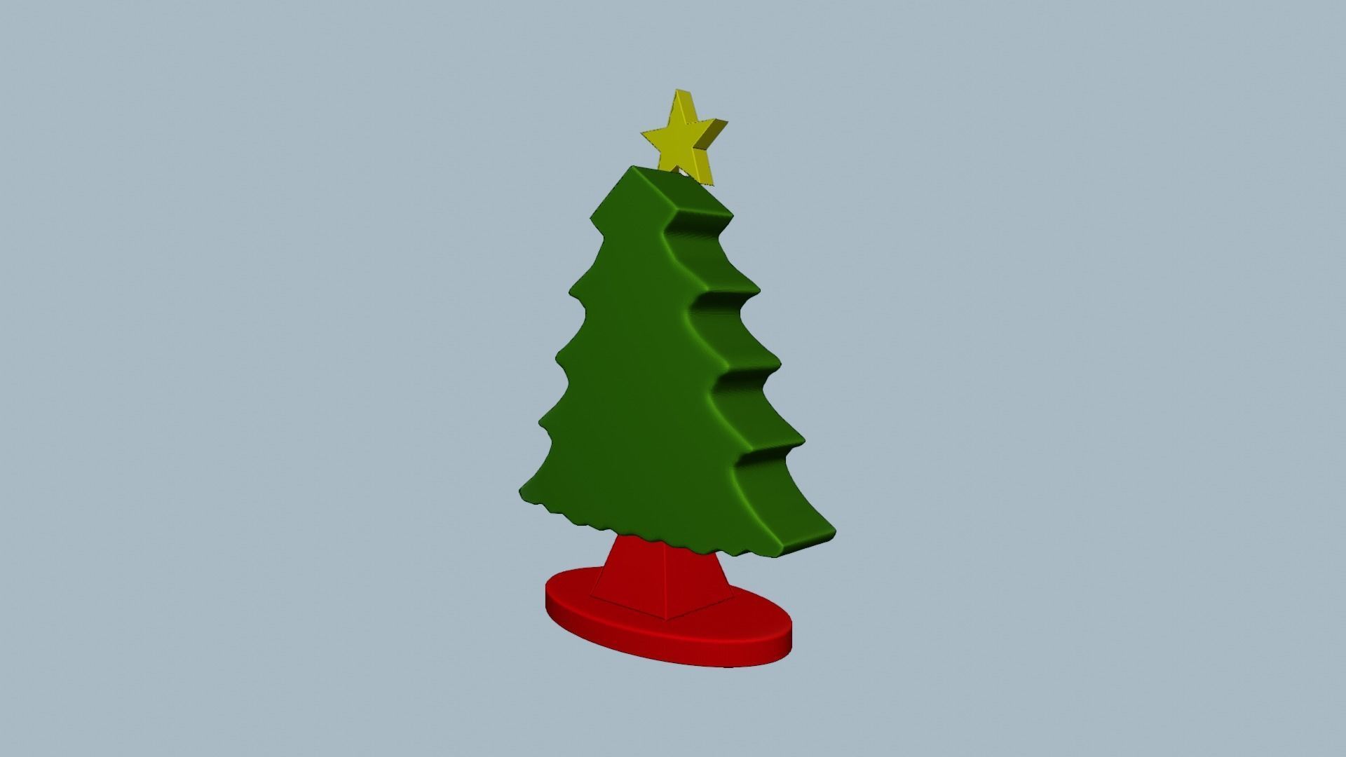 CHRISTMAS TREE WITH SHELF 3D print model_8