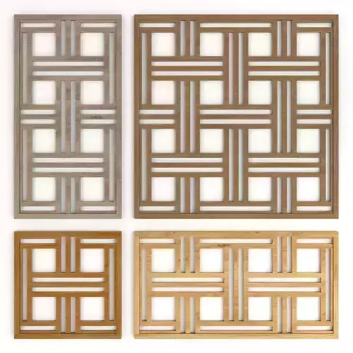 Wood Arabic Islamic pattern decorative grill screen