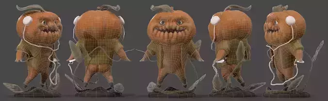 Halloween Pumpkin  CartoonCharacter Original Concept 