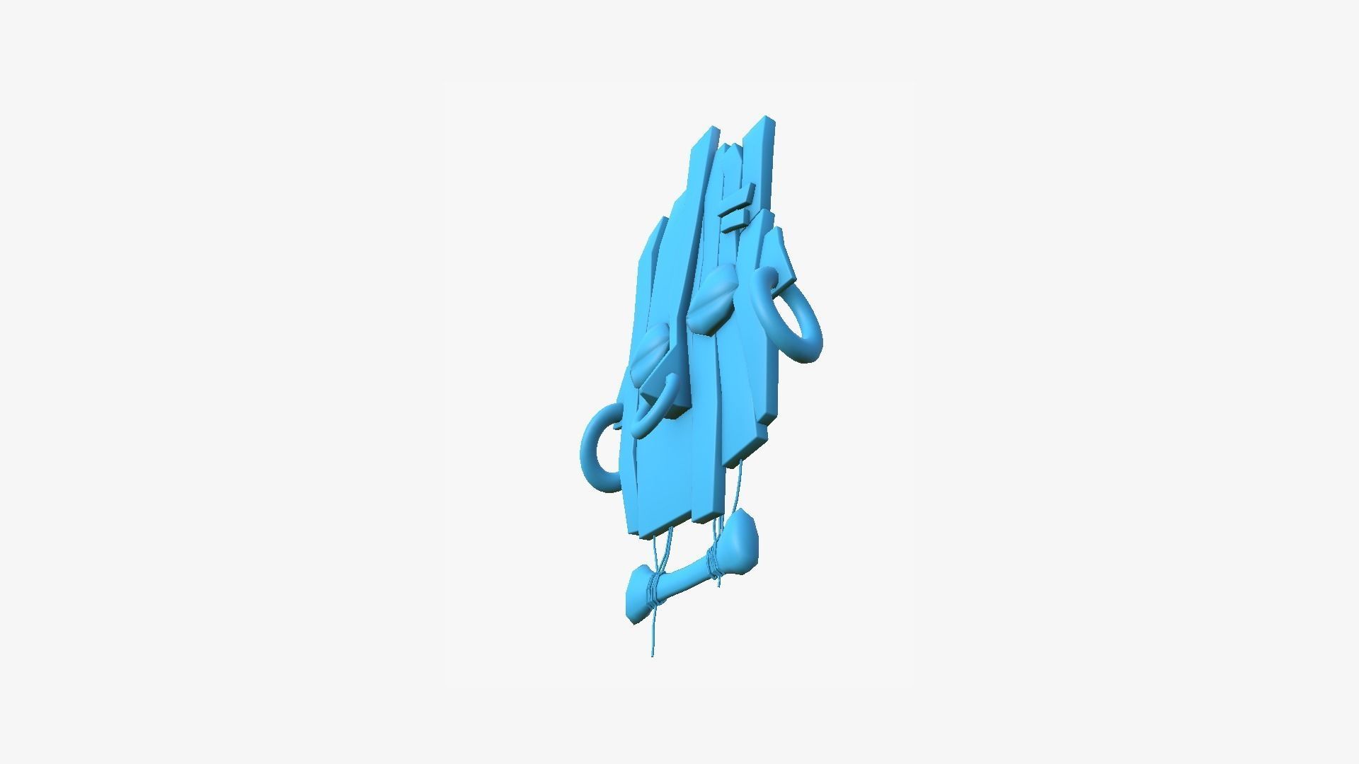 Tribal Mask E01 Colored - Costume Character Design Low-poly 3D model_10