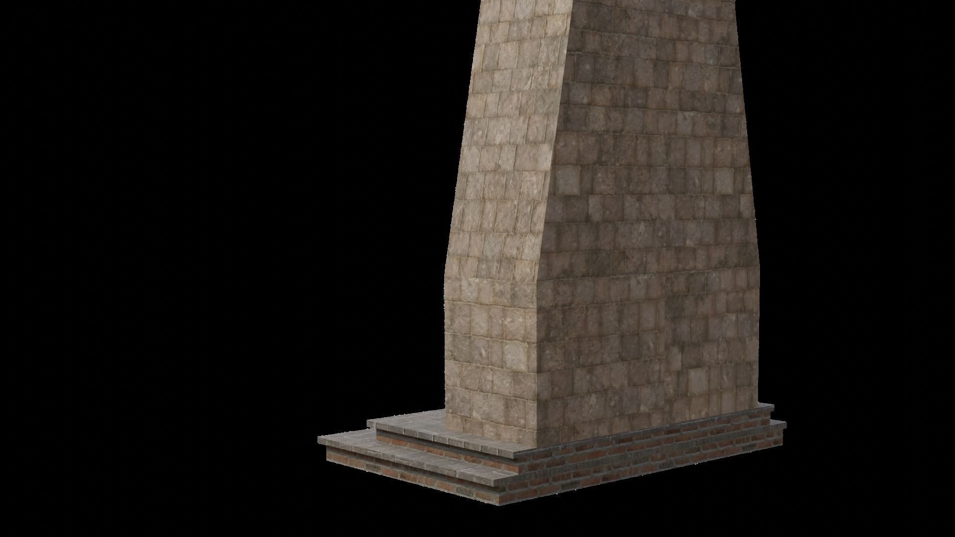 Inglenook Fireplace Low-poly 3D model_3