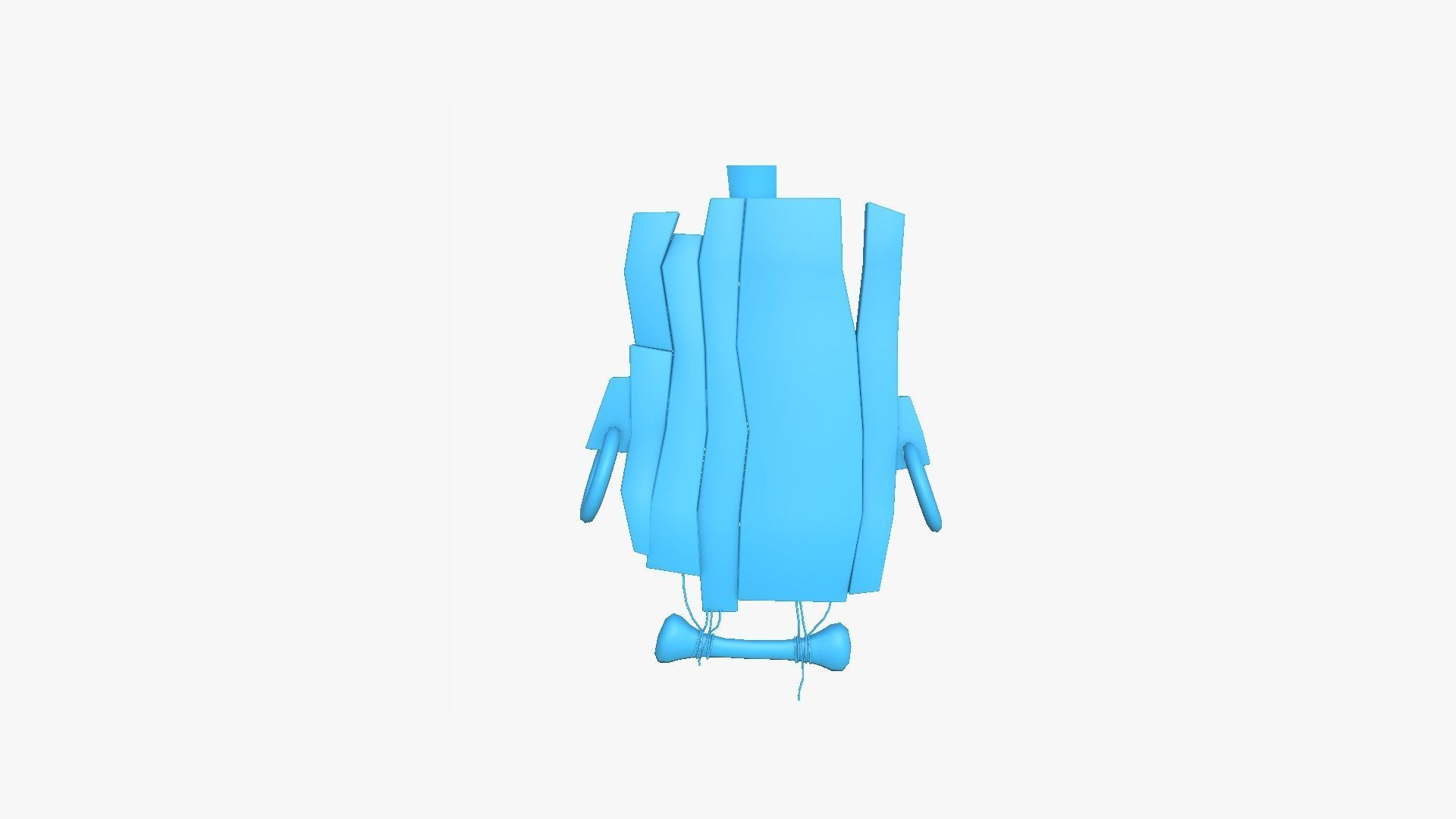 Tribal Mask E06 Orange Blue - Costume Character Design Low-poly 3D model_11