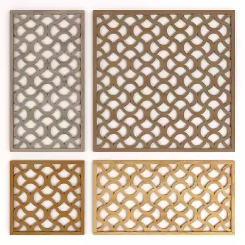 Wood Arabic Islamic pattern decorative grill screen