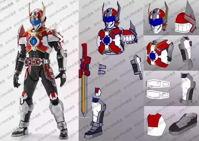 Armor Hero-Tortore ormor Armor - DIY Cosplay Pepakura Foam Low-poly 3D model