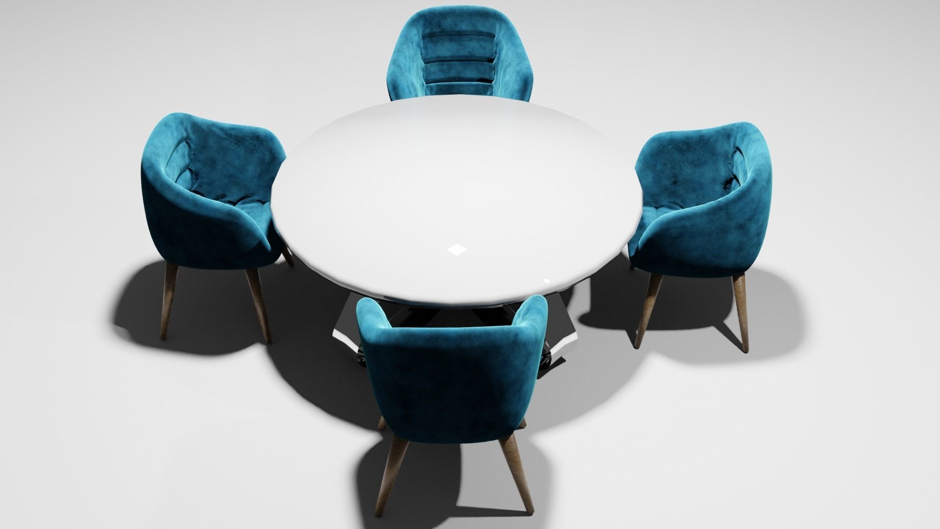 sofa chair table a table 3D model_1