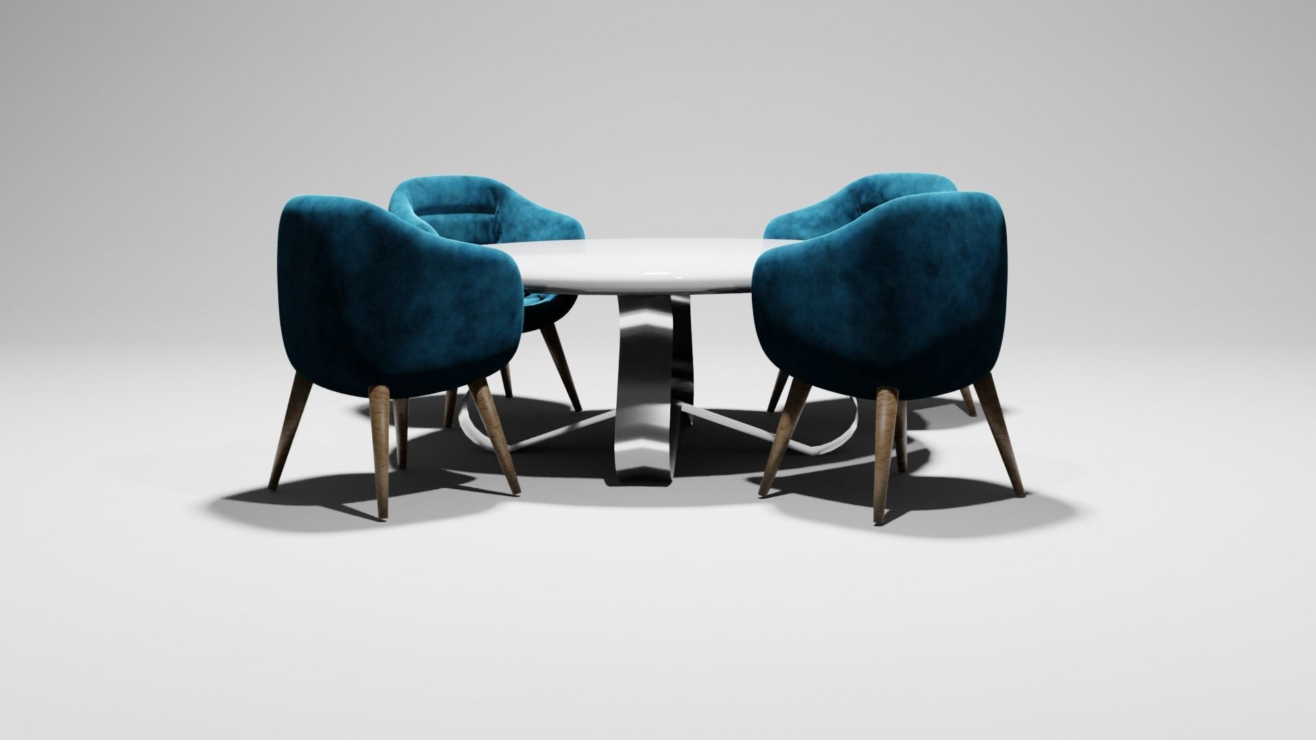 sofa chair table a table 3D model_3