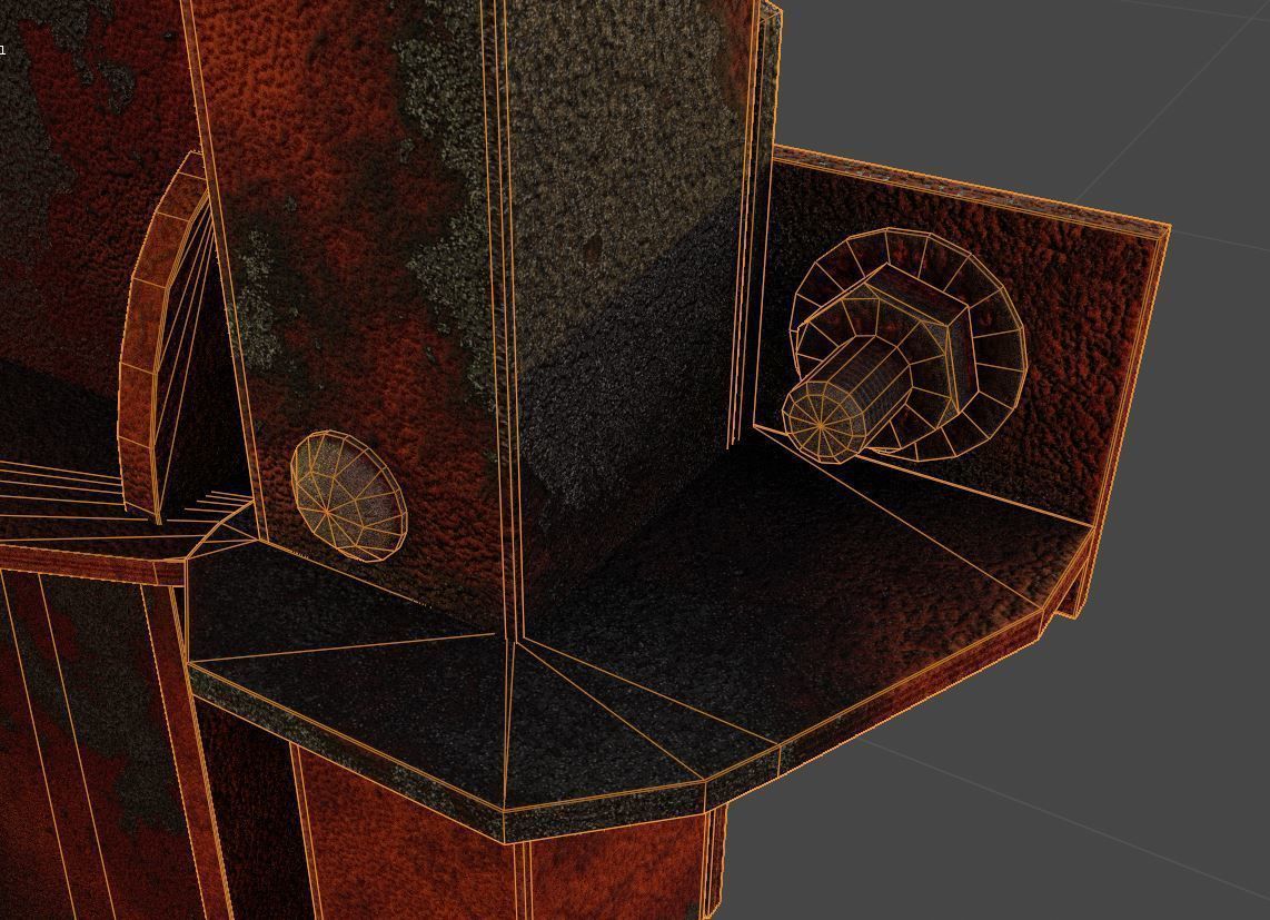 Spindle Gate Valve - Rusty and Basic Version 3D Model Collection_46