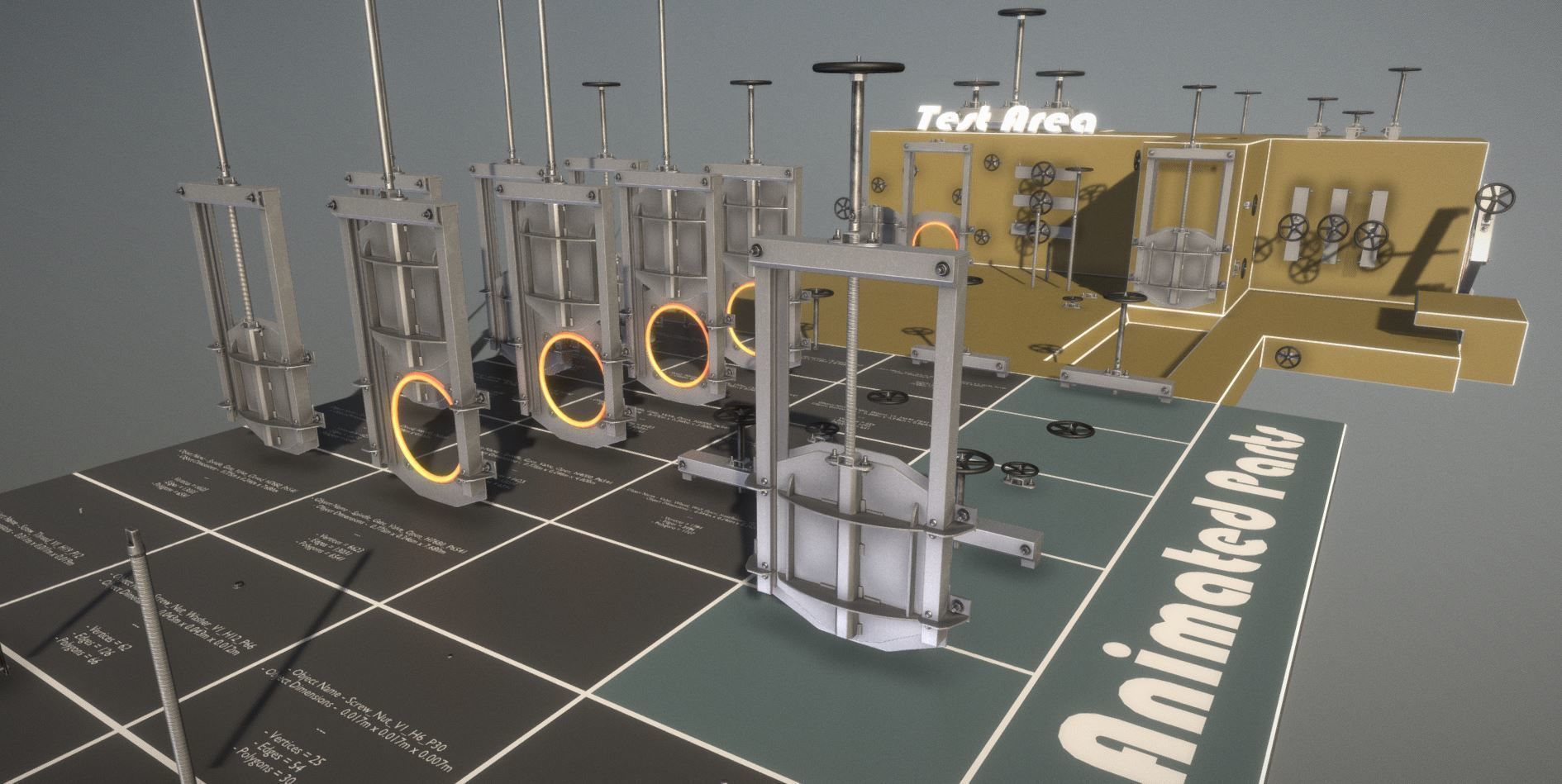 Spindle Gate Valve - Rusty and Basic Version 3D Model Collection_58