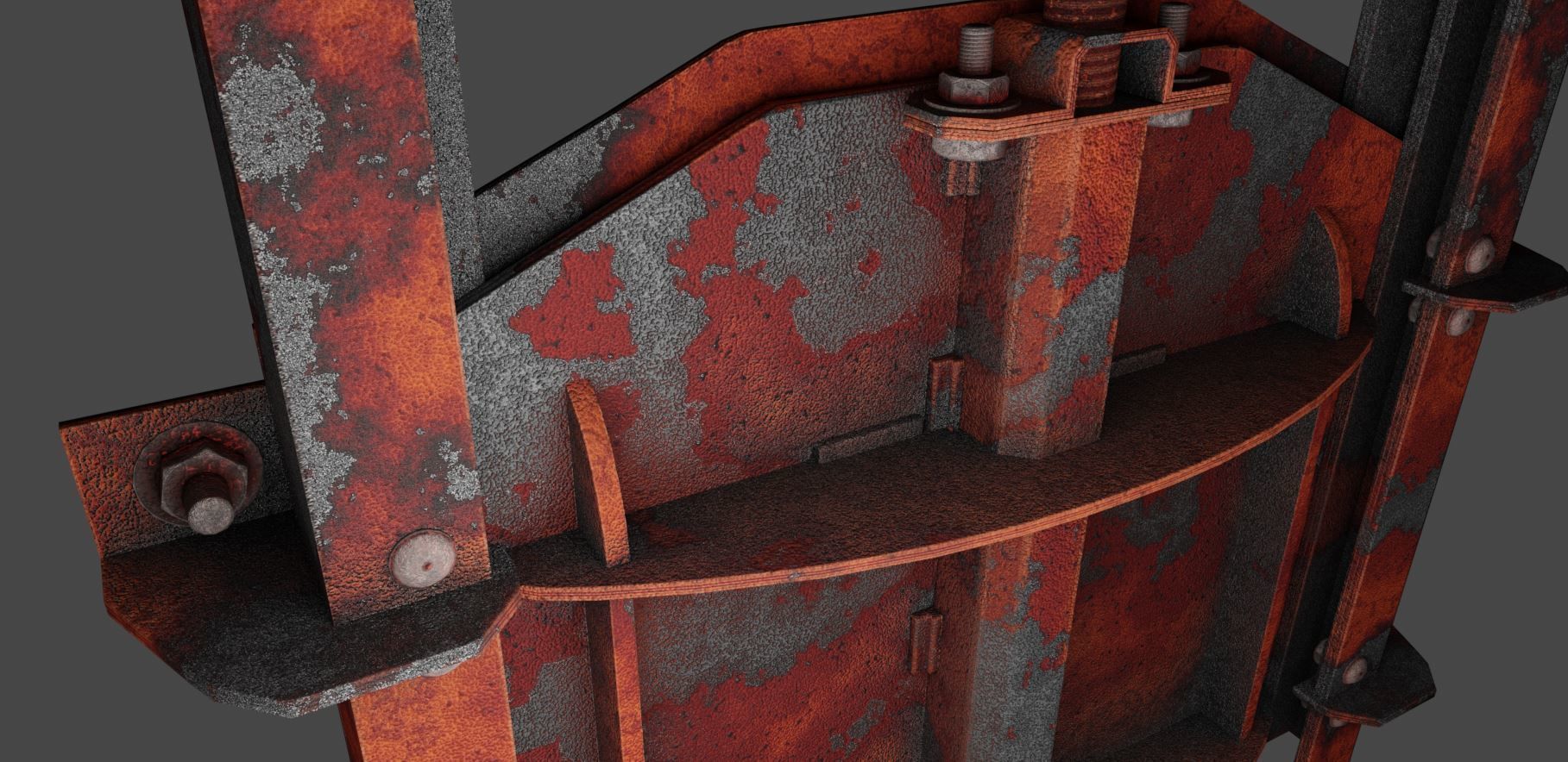 Spindle Gate Valve - Rusty and Basic Version 3D Model Collection_48