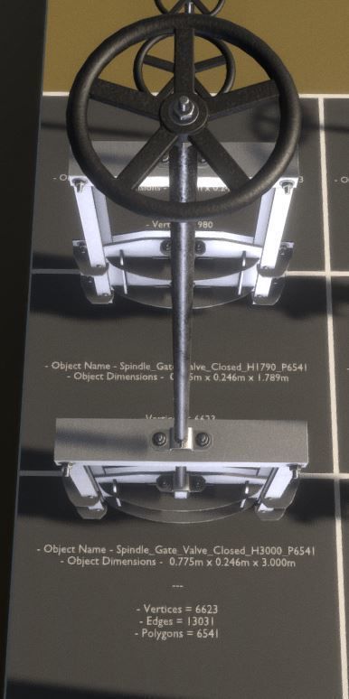Spindle Gate Valve - Rusty and Basic Version 3D Model Collection_71