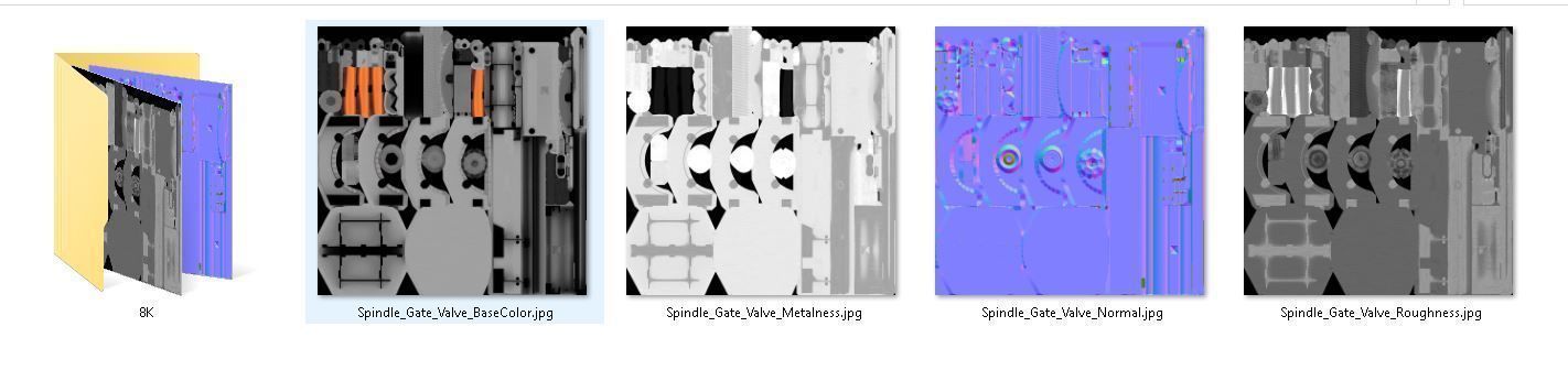 Spindle Gate Valve - Rusty and Basic Version 3D Model Collection_74
