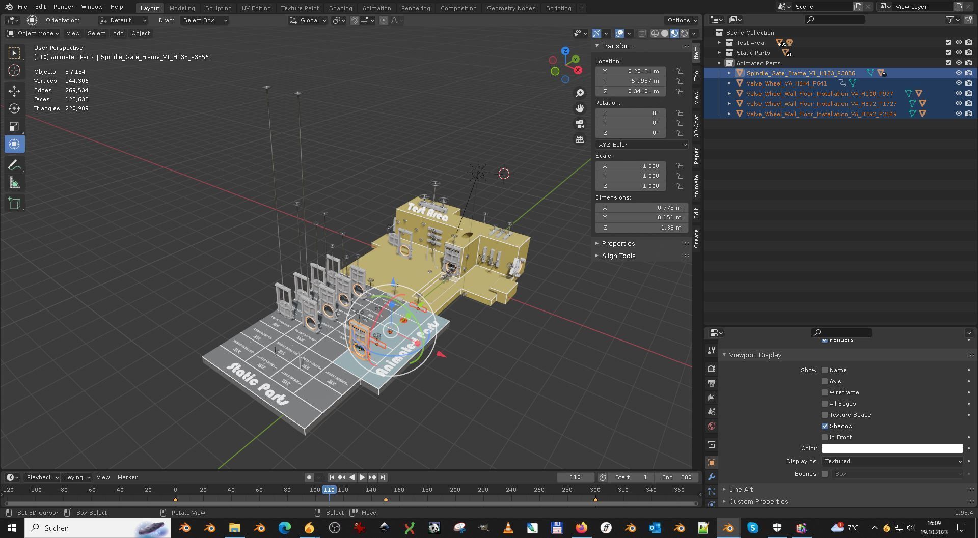 Spindle Gate Valve - Rusty and Basic Version 3D Model Collection_93