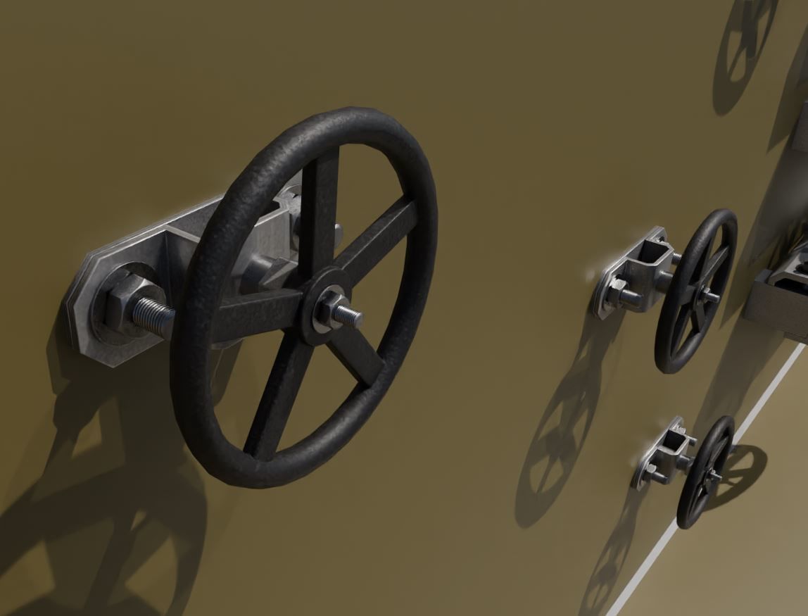 Spindle Gate Valve - Rusty and Basic Version 3D Model Collection_51