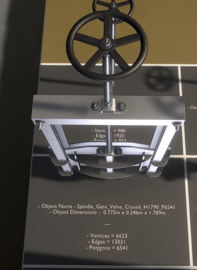 Spindle Gate Valve - Rusty and Basic Version 3D Model Collection_78
