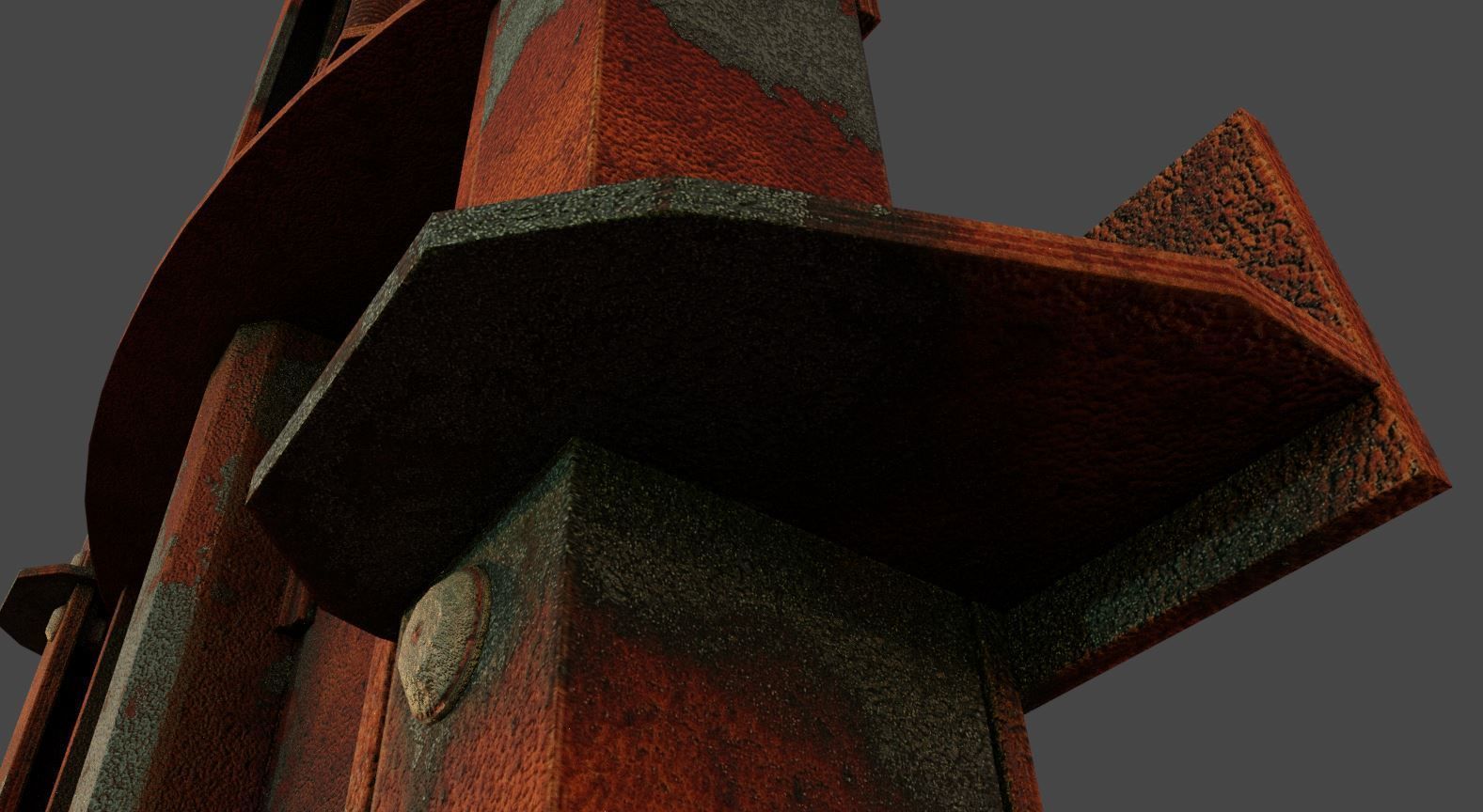 Spindle Gate Valve - Rusty and Basic Version 3D Model Collection_40