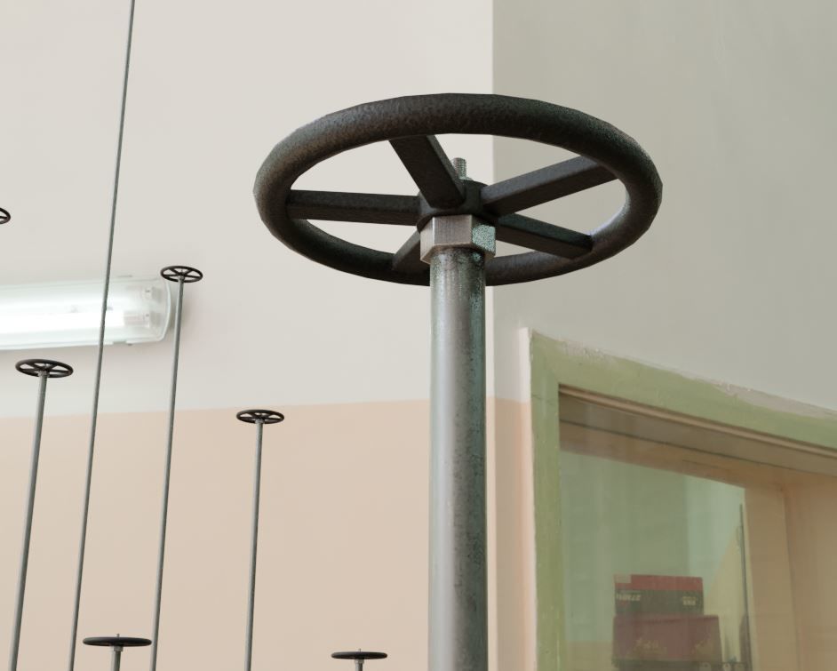 Spindle Gate Valve - Rusty and Basic Version 3D Model Collection_49