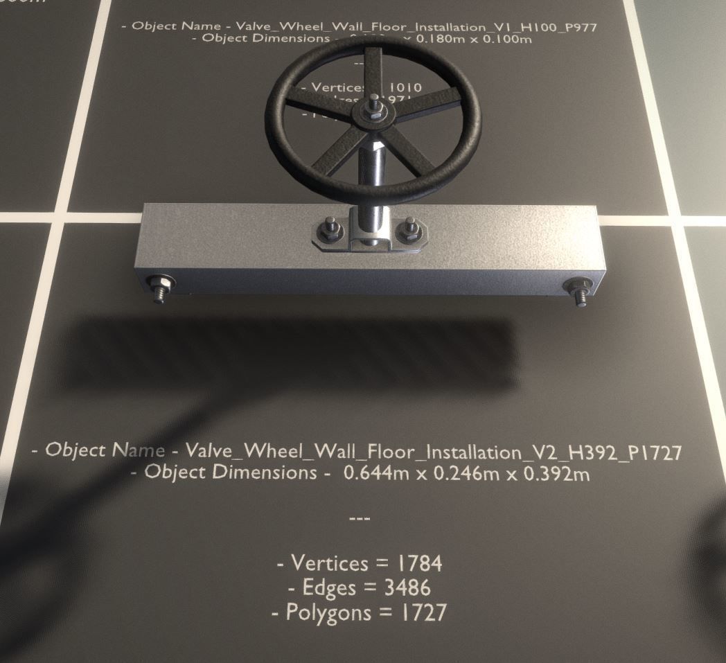 Spindle Gate Valve - Rusty and Basic Version 3D Model Collection_81