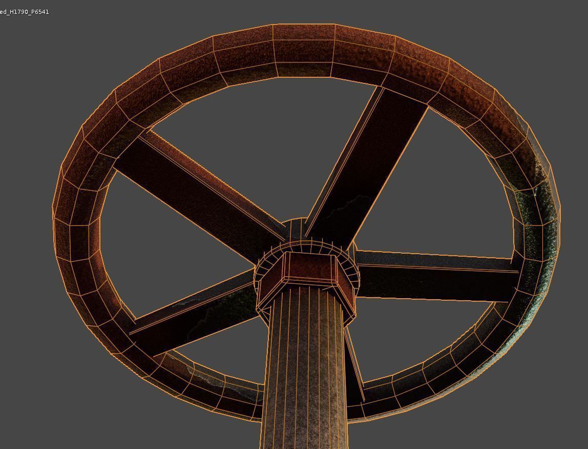 Spindle Gate Valve - Rusty and Basic Version 3D Model Collection_26