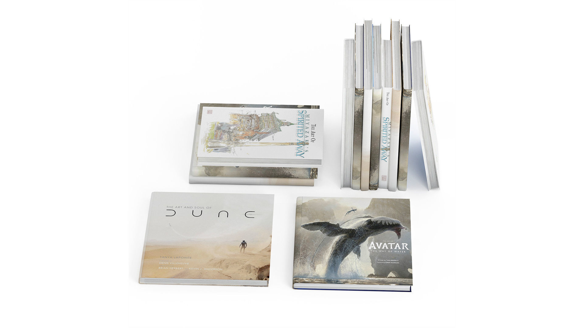 Set of books 3 books Avatar Dune Miyazaki 3D model_5