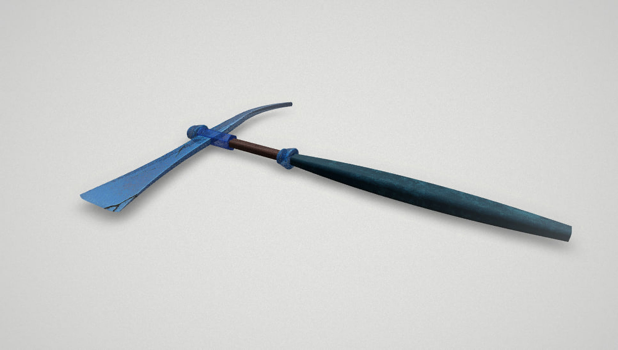 Game asset Stealthy Icebound Warriors Axe 3D model_1