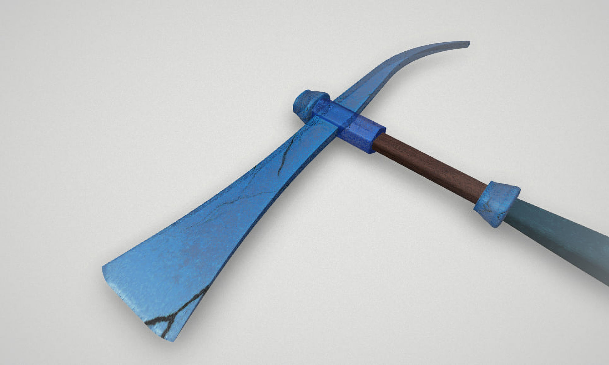 Game asset Stealthy Icebound Warriors Axe 3D model_2