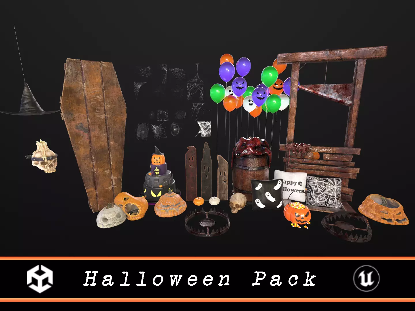 Halloween Decoration Pack 3D Model Collection_0