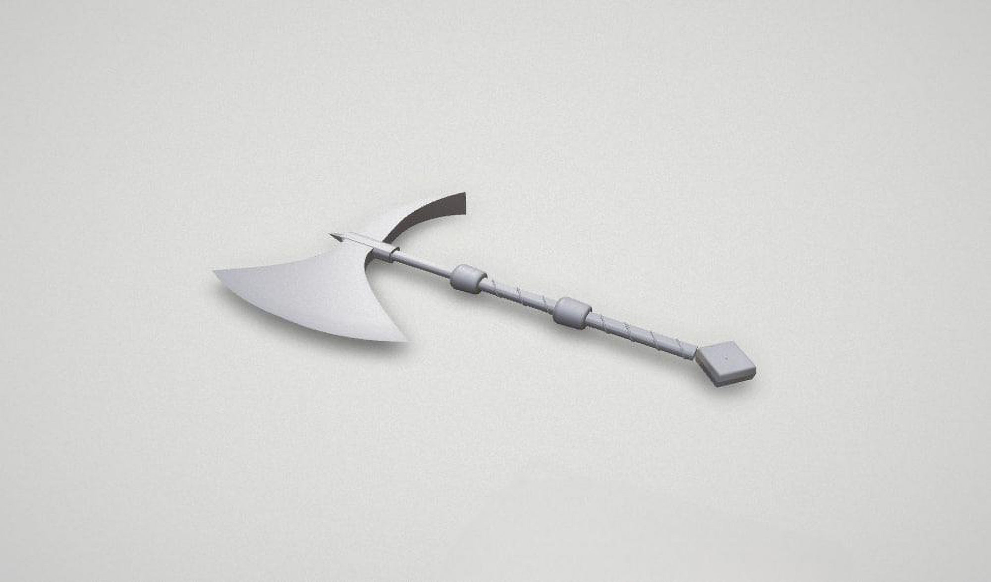 Game asset Vibrant Stone-Tipped Axe 3D model_6