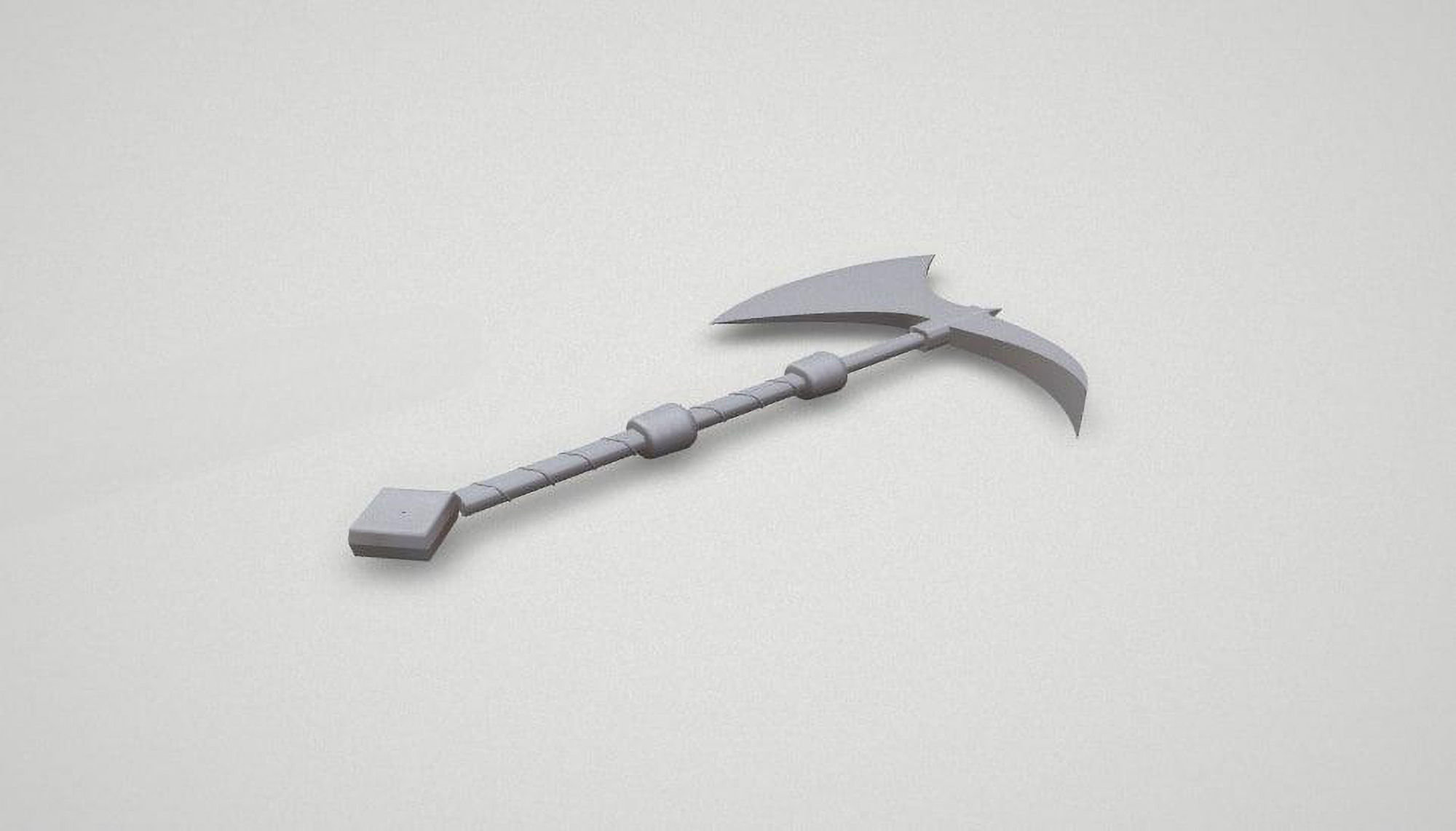 Game asset Vibrant Stone-Tipped Axe 3D model_5