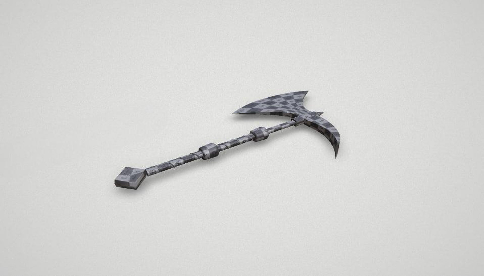 Game asset Vibrant Stone-Tipped Axe 3D model_8