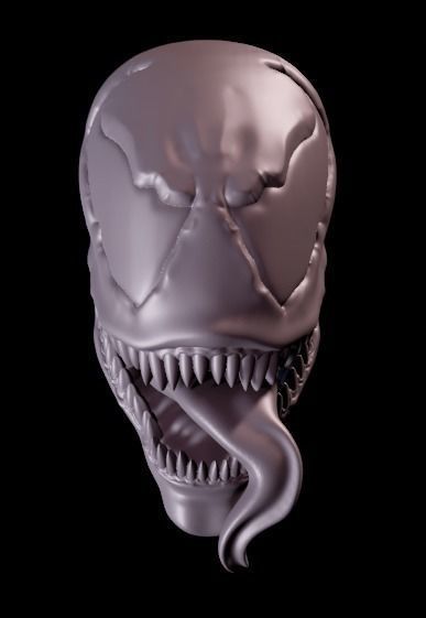 MCFARLANES VENOM HEAD - FOR MCFARLANES CUSTOM AND MARVEL LEGENDS 3D print model_5