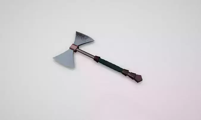 Game asset Silver Double-Headed Axe