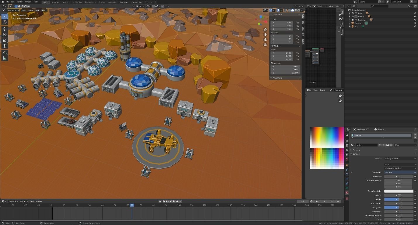 Mars Station Low-poly 3D model_11