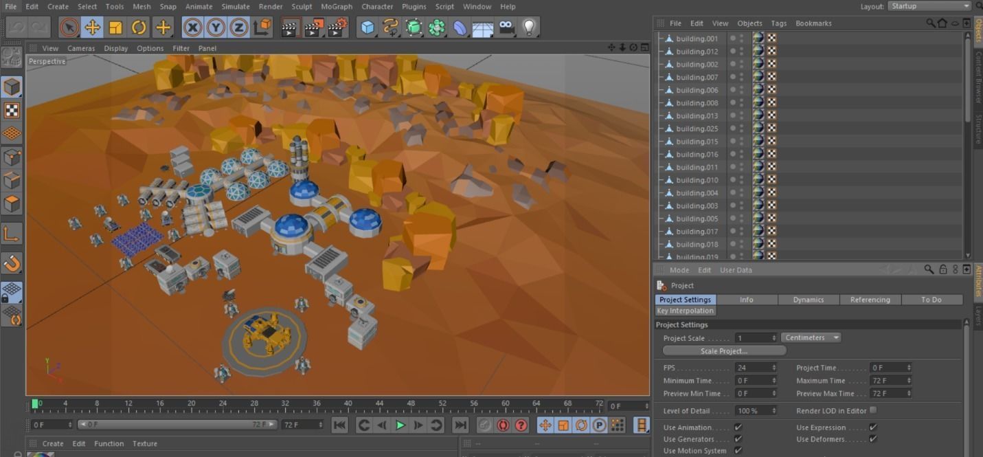 Mars Station Low-poly 3D model_14