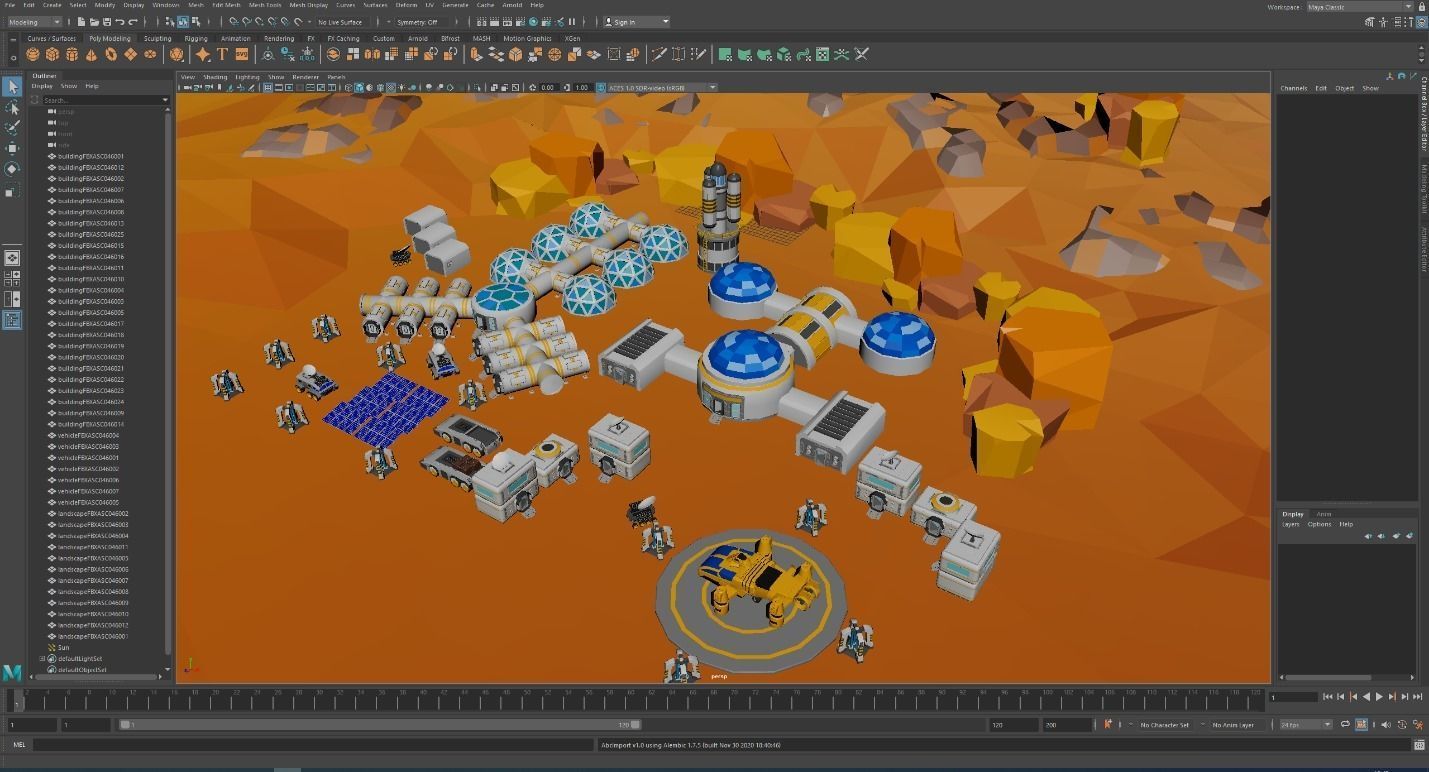 Mars Station Low-poly 3D model_12