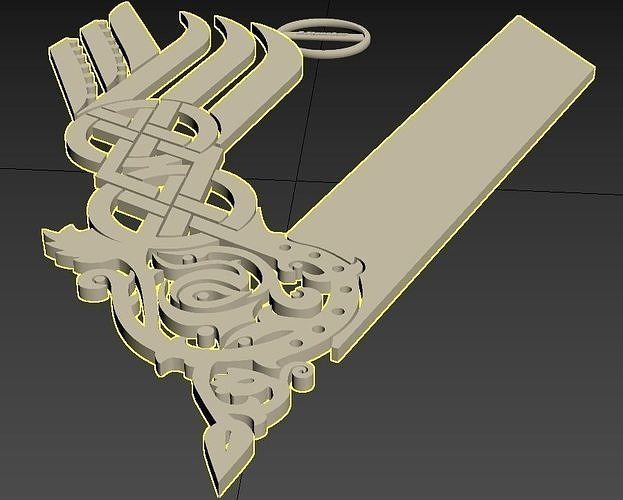 VikingsLogoKeychain 3D print model