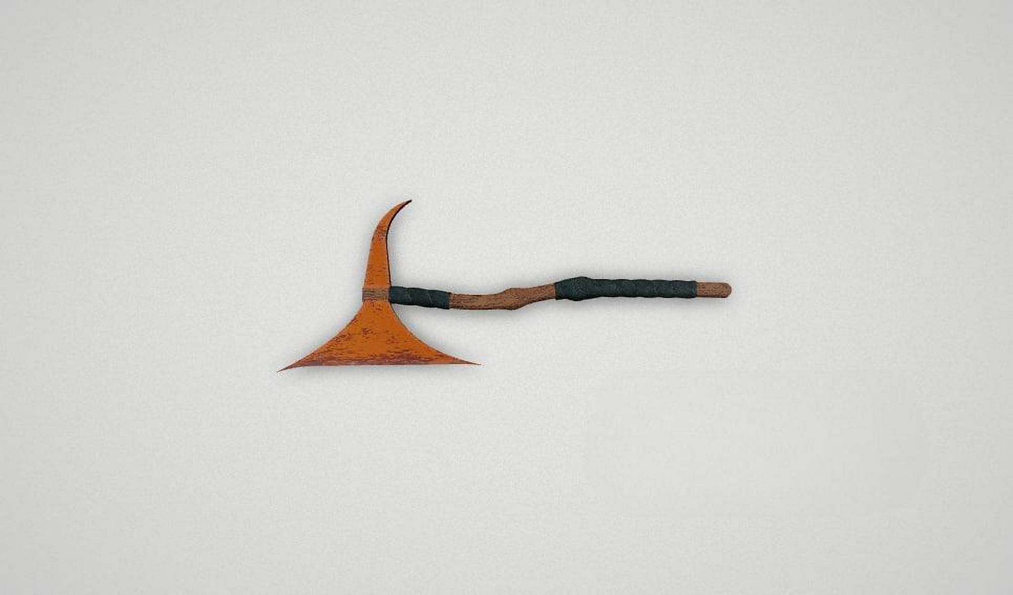 Game asset Battle-Worn Orange-Head Axe 3D model_2