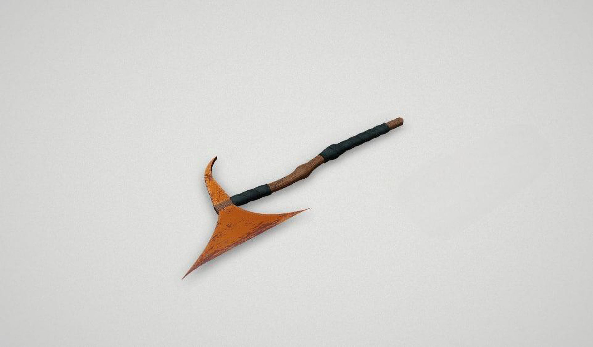Game asset Battle-Worn Orange-Head Axe 3D model_3