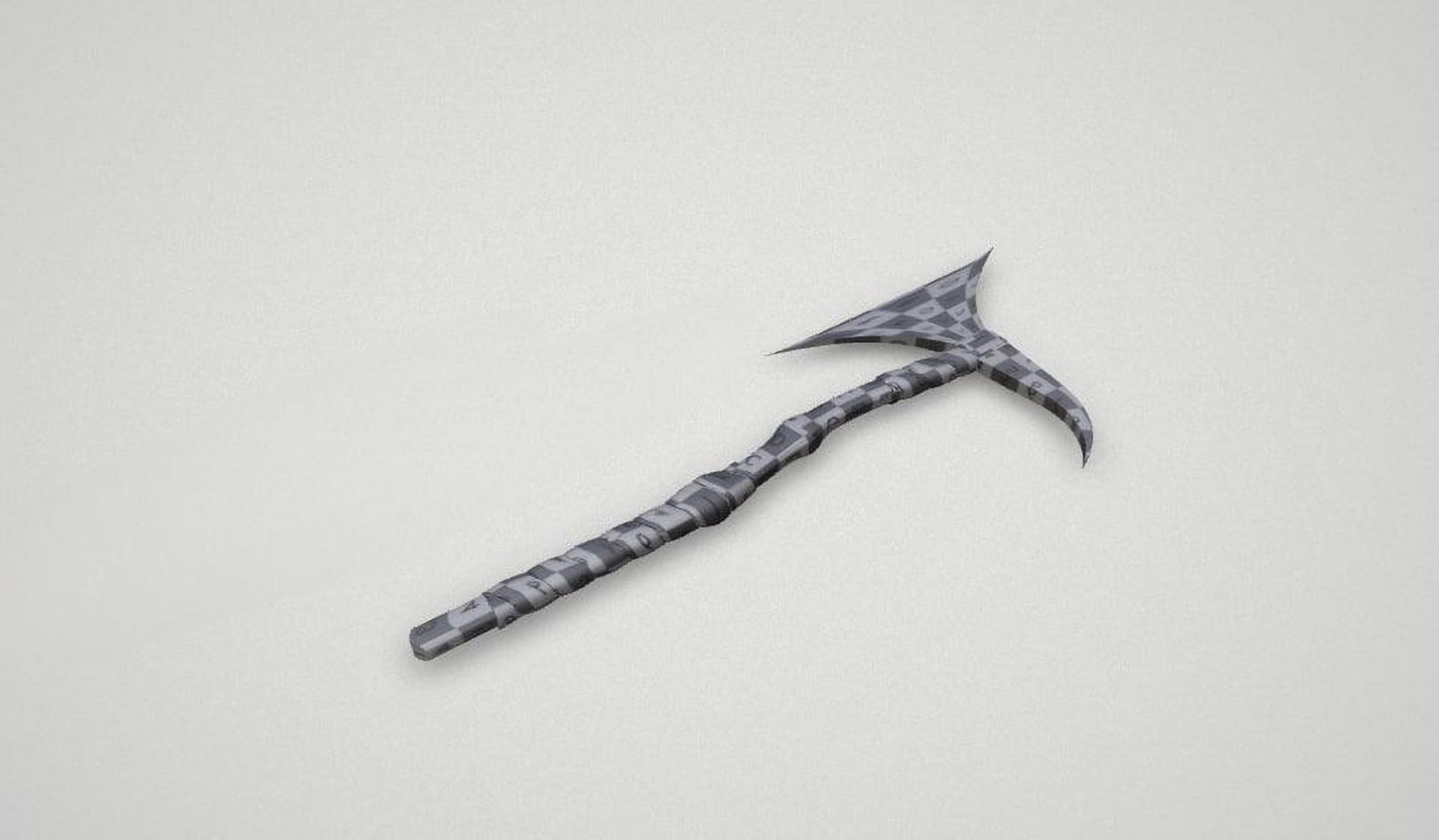 Game asset Battle-Worn Orange-Head Axe 3D model_6