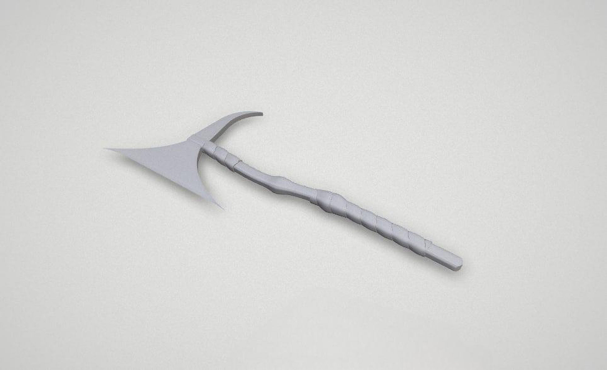 Game asset Battle-Worn Orange-Head Axe 3D model_5