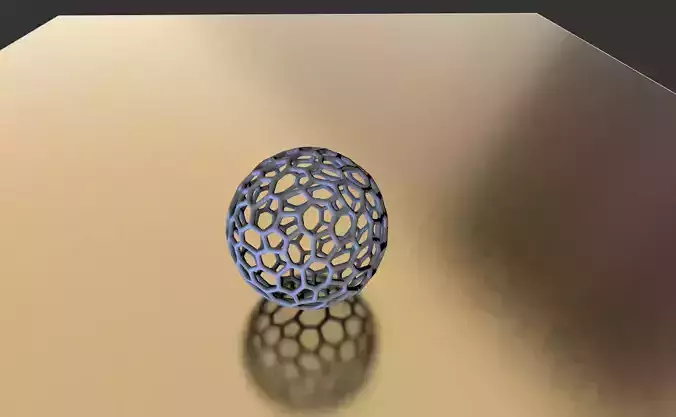 Voronoi style sphere 3D model for 3D print stereolithography