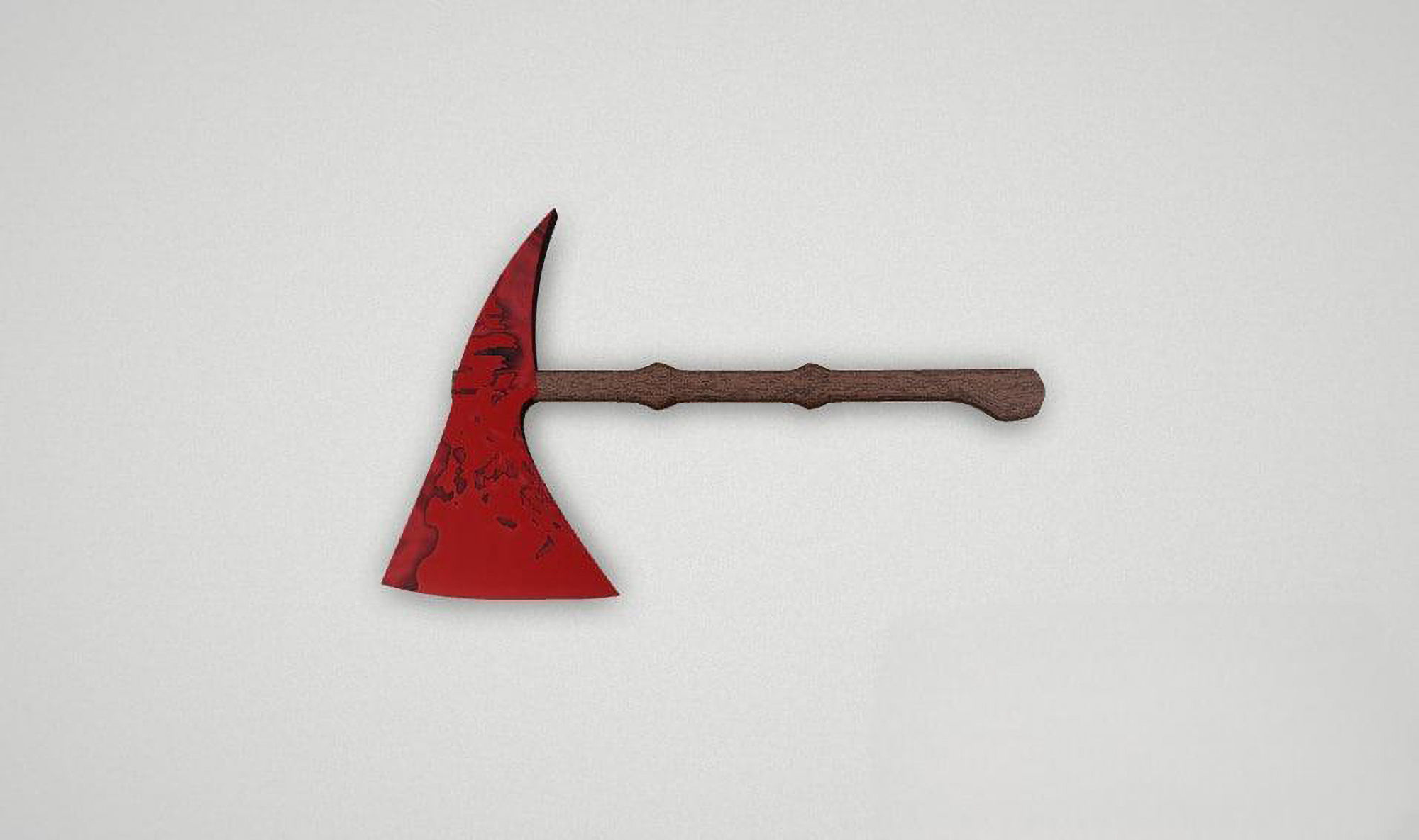 Game asset Fiery Red Spotted Battle Axe 3D model_3