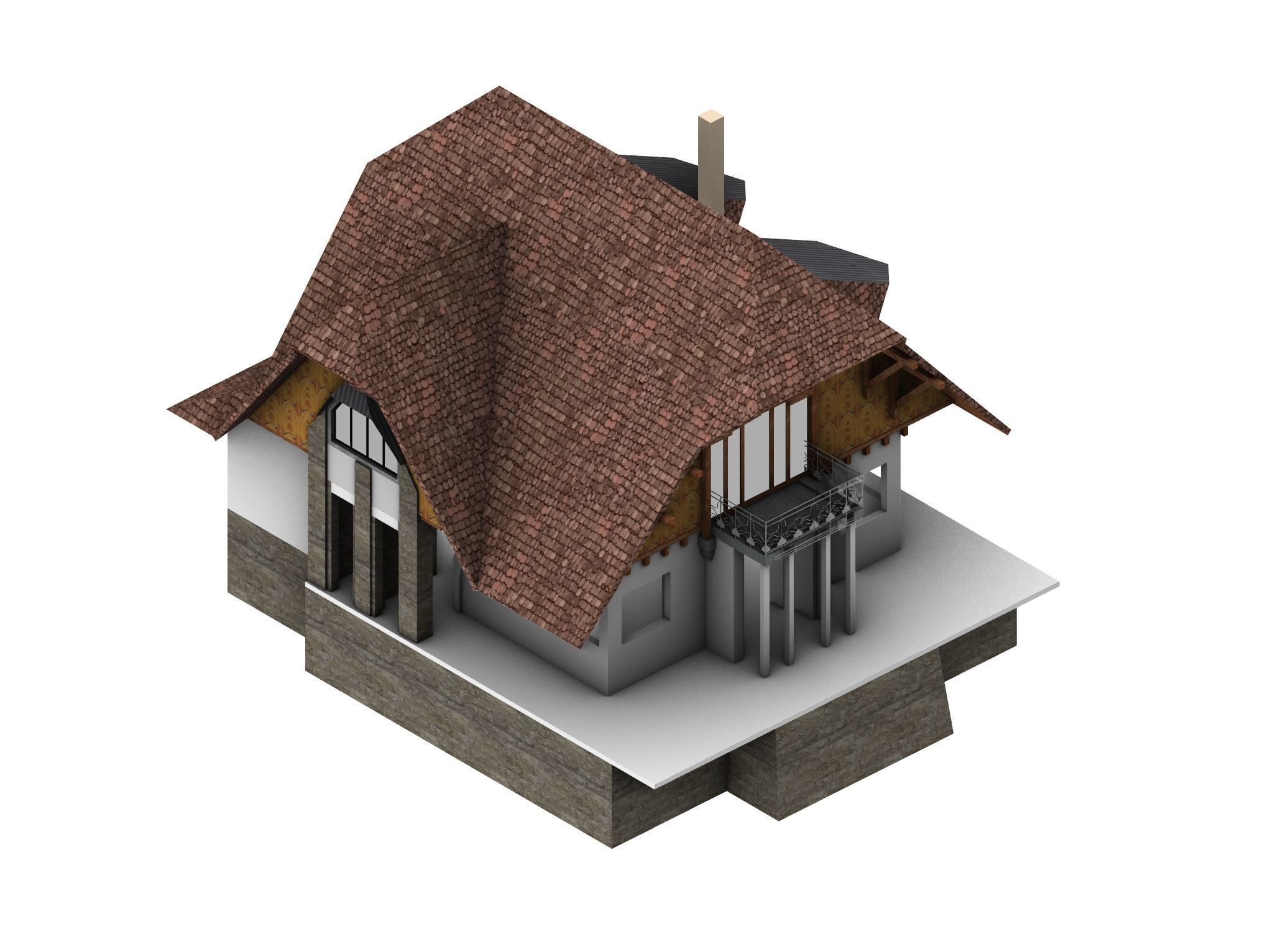 Le Corbusier Villa Fallet  3D model_2