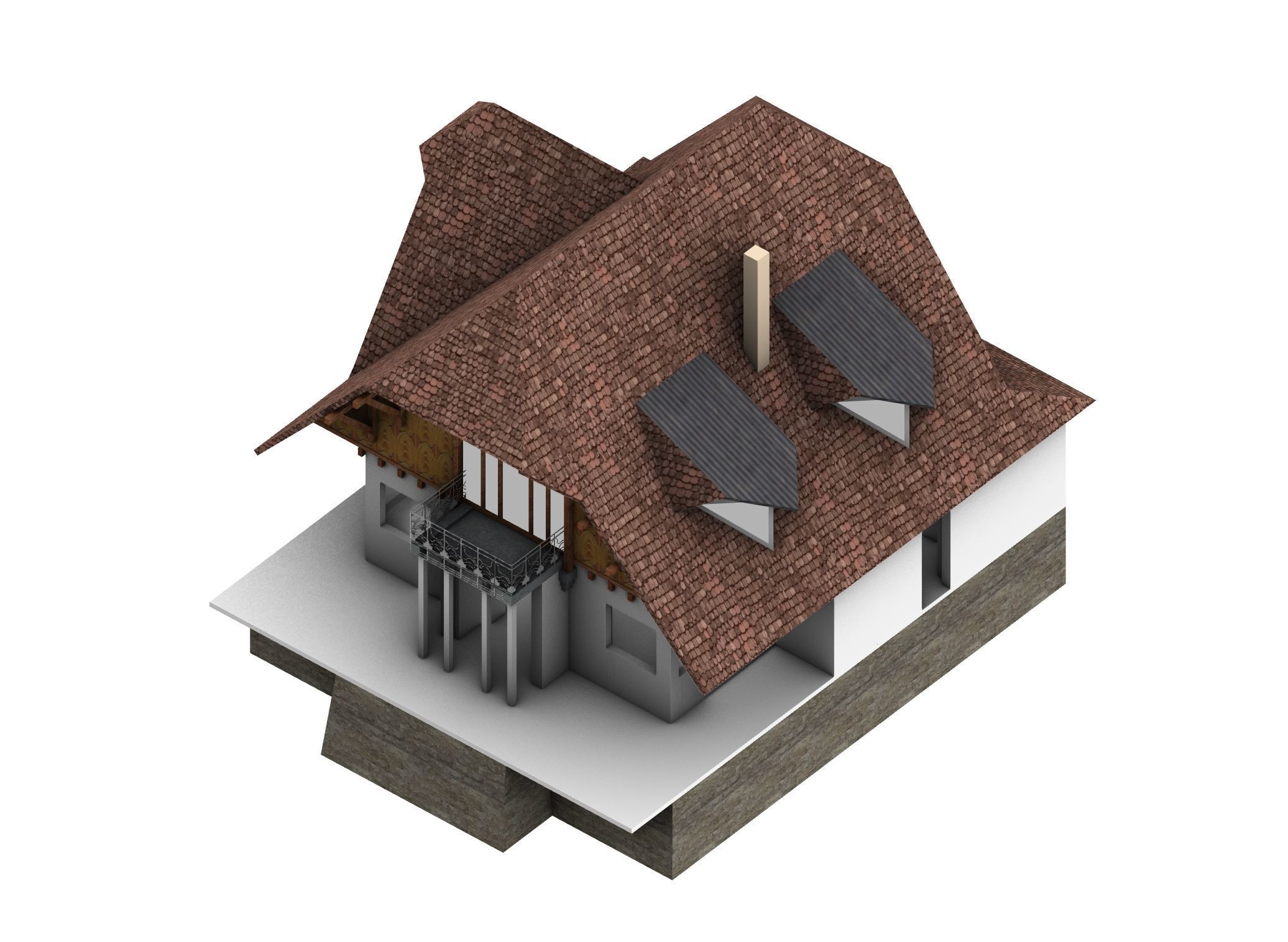 Le Corbusier Villa Fallet  3D model_4