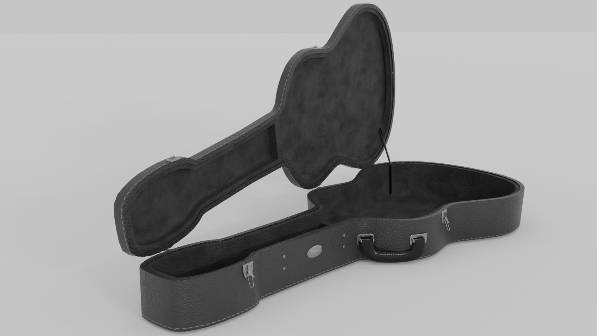 Acoustic Guitar with Case and Stand Low-Poly PBR  Low-poly 3D model_19