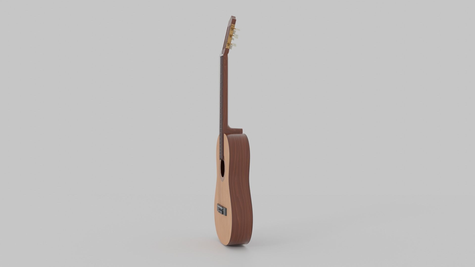 Acoustic Guitar with Case and Stand Low-Poly PBR  Low-poly 3D model_29