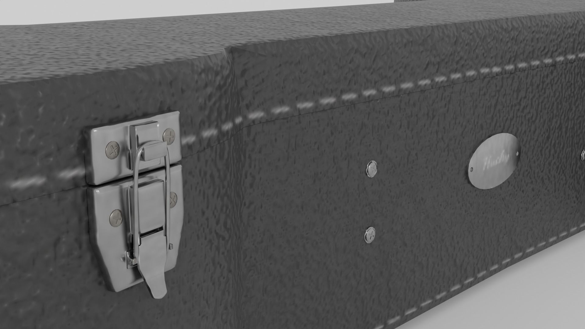 Acoustic Guitar with Case and Stand Low-Poly PBR  Low-poly 3D model_6